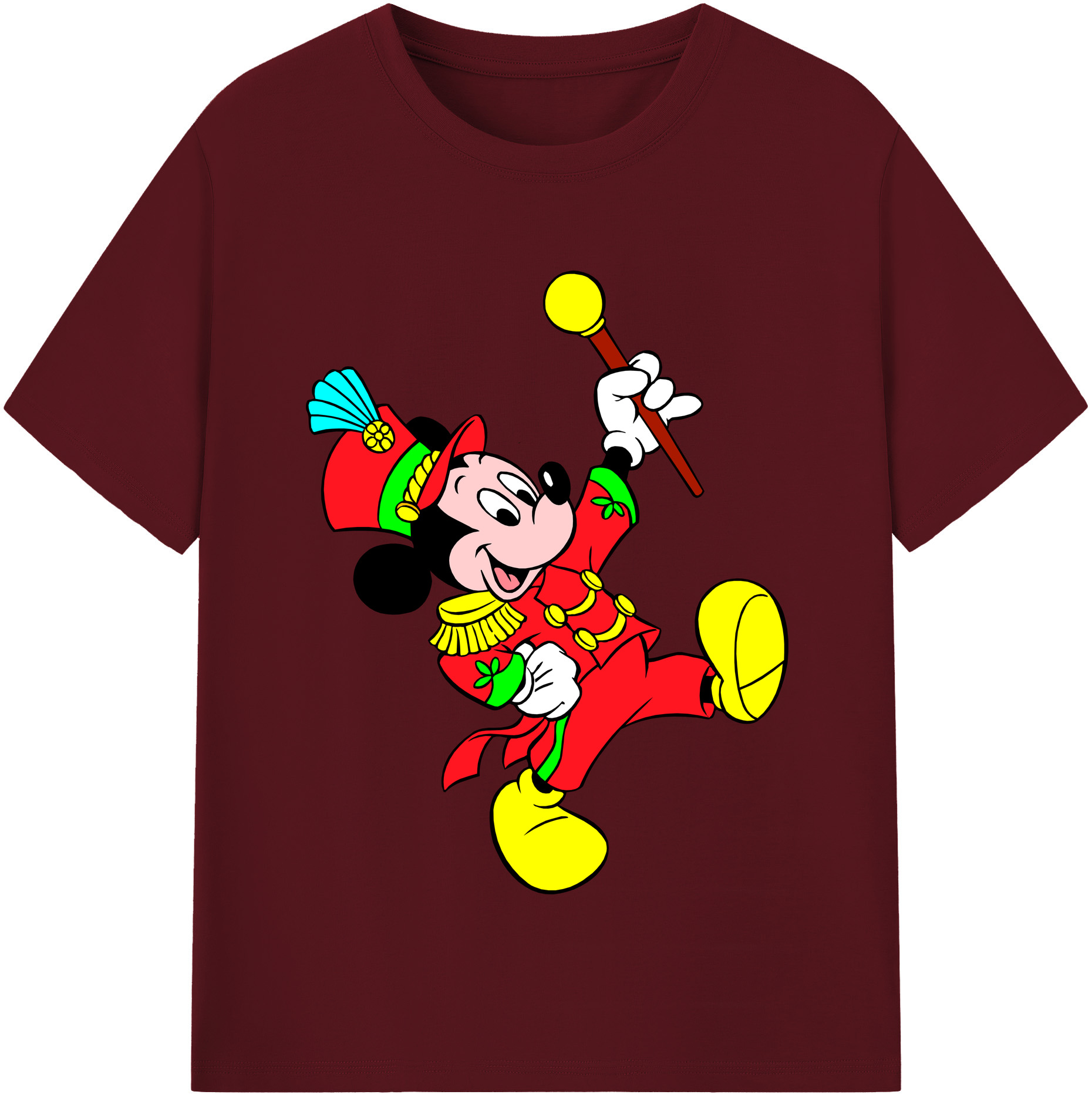 （画像用） ミッキーマウス Mickey Mouse 綿100％半袖Tシャツ（フロントプリント）